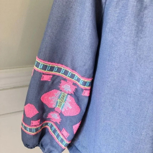 Rebellion Embroidered Tunic Top S - Picture 3 of 6